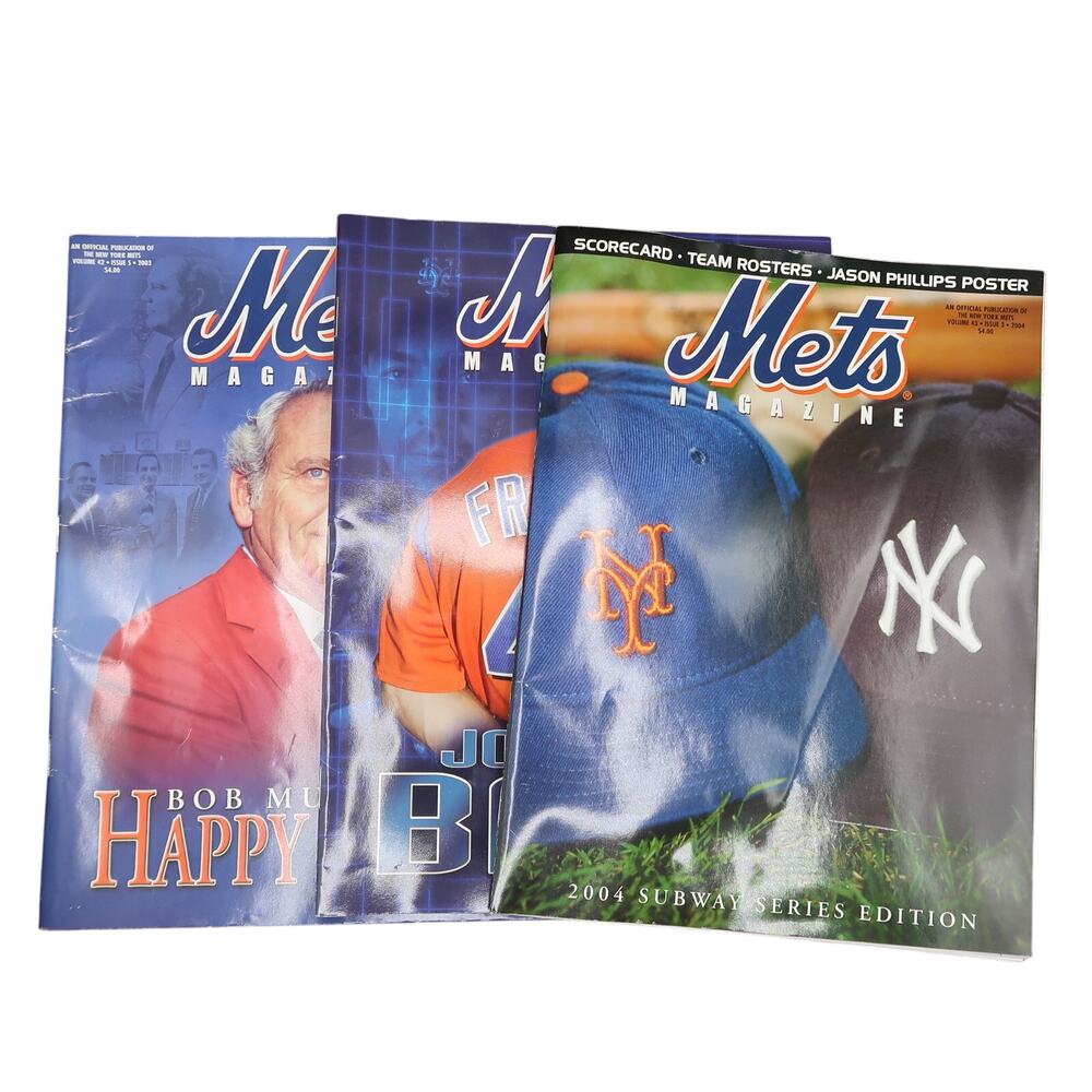 Mets Magazine Set of 3 2003 2004 Major League Baseball John Franco Subway Series